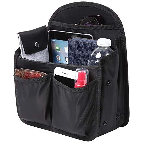 バッグインバッグ リュック タテ型 A4 自立 軽量 レディース メンズ bag in bag ナイロン ブラックM｜ahorita｜01
