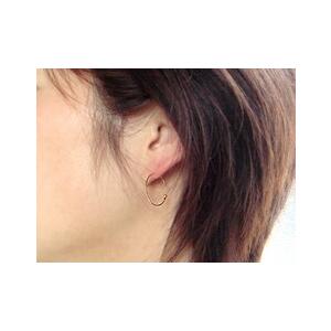 K18 ゴールド カット フープ ピアス「 20mm 」【送料無料】18K 18金 YG