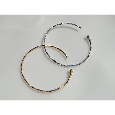 K18 ゴールド カット フープ ピアス「 25mm 」【送料無料】18K 18金 YG