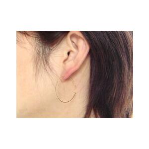 K18YG*WG カットフープピアス K18 ゴールド カット フープ ピアス「 30mm 」【送料無料】18K 18金 YG