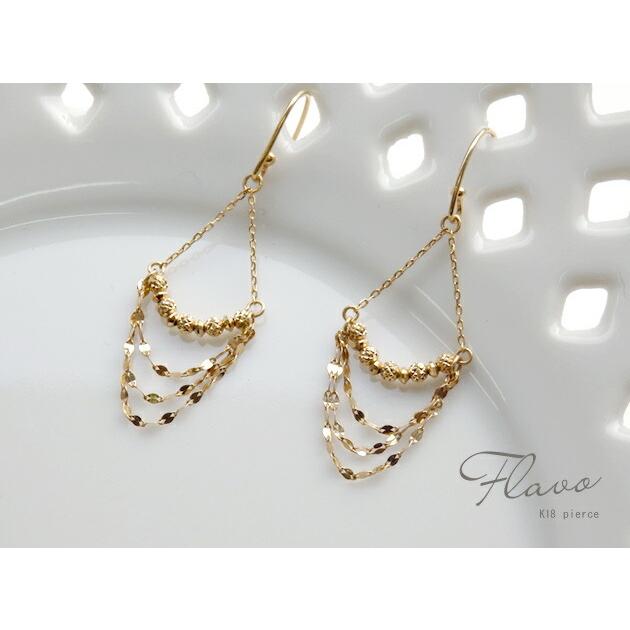 K18 ゴールド ピアス「flavo -フラーボ」 G 18K 18金 YG WG イエローゴールド ホワイトゴールド ギフト プレゼント イヤリング イヤクリップ 送料込