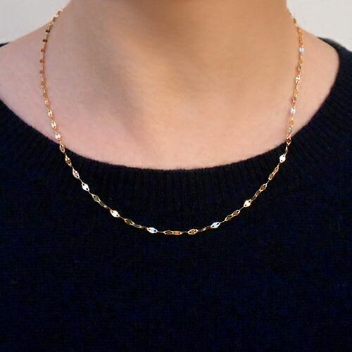 k18 ネックレス　80センチ　ペタルチェーン　ah oui k18 ネックレス 80センチ ペタルチェーン ah oui ネックレス