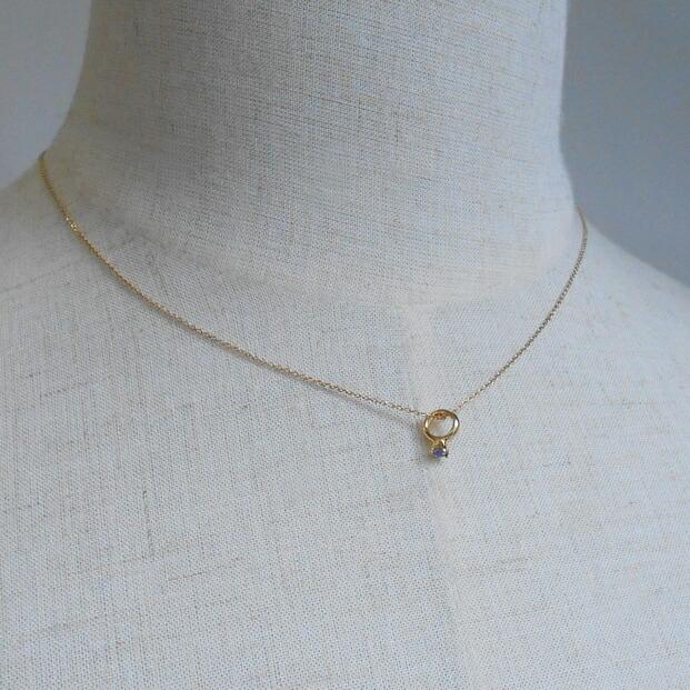 K18 ベビーリング ペンダントトップ 誕生石 18K 18金 YG WG PG