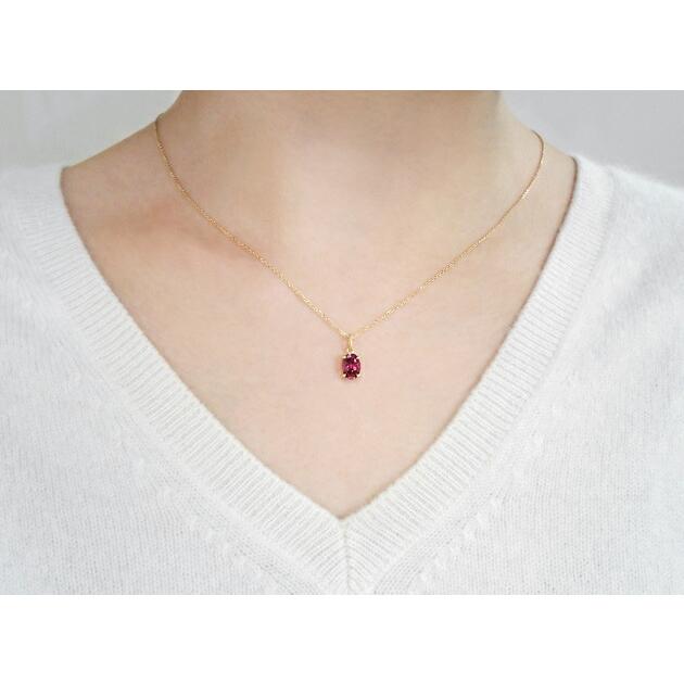 K18 YG ガーネットネックレストップ 【公式通販】