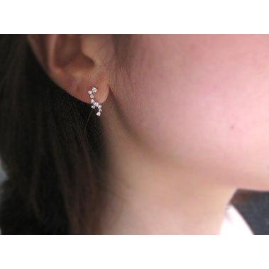 K18 ゴールド ダイヤモンド ピアス 「ステラ」0.30ct 18K 18金 YG WG