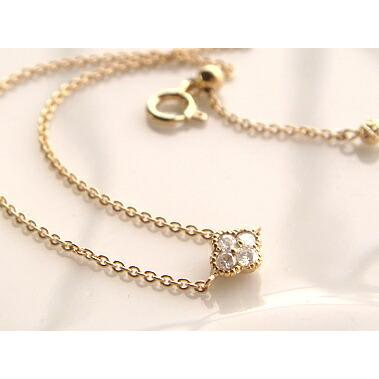 K18 ゴールド 0.10ct ダイヤモンド ブレスレット「Lilla - リッラ 