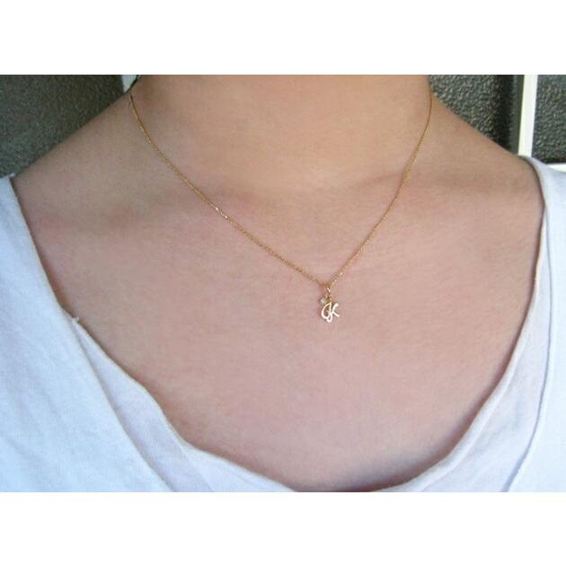 イニシャル K18 ダイヤモンド ペンダント トップ「Inizia -イニシア