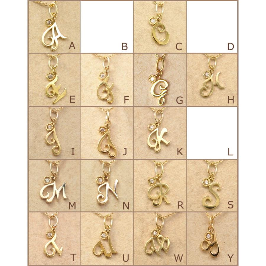 K18 ペンダントトップ イニシャル ダイヤ入り K18 イニシャル ダイヤモンド ペンダントトップ K[] K18 Initial