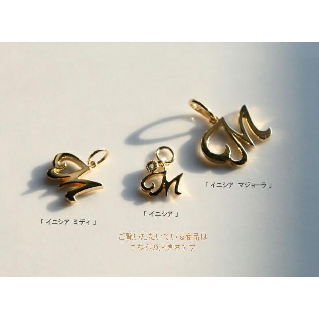 イニシャル K18 ダイヤモンド ペンダント トップ「Inizia