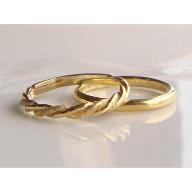 K18 ゴールド ツイスト リング「Graff - グラッフ 」 18K 18金 YG WG