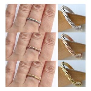 K18 ゴールド ツイスト リング「Graff - グラッフ 」 18K 18金 YG WG