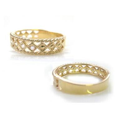 K18 ゴールド ダイヤモンド リング「 グラシア パルーテ 」18K 18金 YG 