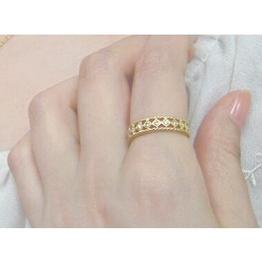 K18 ゴールド ダイヤモンド リング「 グラシア パルーテ 」18K 18金 YG 