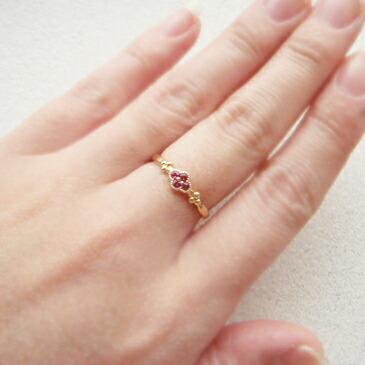K18 ゴールド ルビー リング 「Lilla - リッラ -」18K 18金 YG WG PG 
