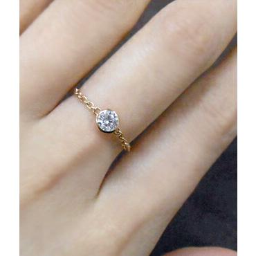 K18 ダイヤモンド チェーンリング⟡.* 楽天市場】【再販】K18 ダイヤモンド チェーンリング「ハート