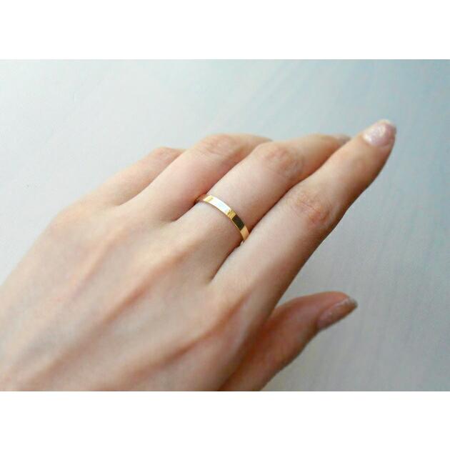 K18 ゴールド 平打ちリング（細幅）「 カーロ スキニー - Caro skinny