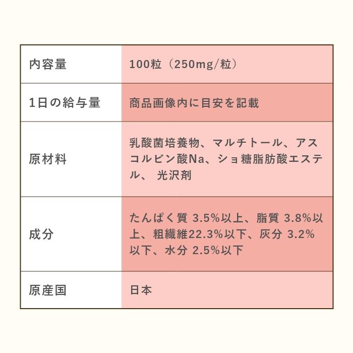 乳酸菌　犬と猫のおなかのサプリAHS 100粒【レターパックライト可】 |  | 14
