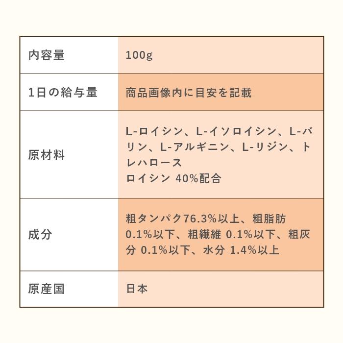犬猫用アミノ酸BCAAサプリメント  アミノピュアー 50g パウチタイプ　アルギニン リジン【レターパックライト可】 |  | 14