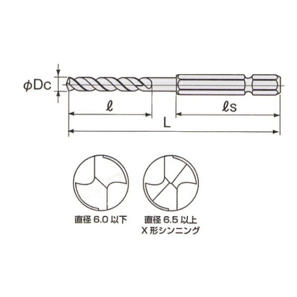 NACHI/不二越 6SUSSDP3.4 ステンレス用六角軸ドリル : プロの工具専門