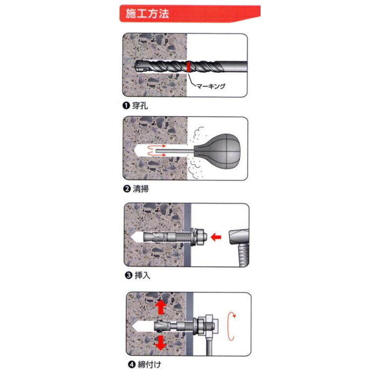 サンコーテクノ TCW-670 トルコンアンカー TCWタイプスチール製 三価クロメート処理 雄ネジタイプ♂M6×全長70mm （50本入）｜ai-dougu｜02