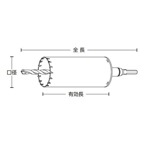 ユニカ ES-A260SDS 単機能コアドリル E&S(イーエス) ALC用 SDS-plus軸