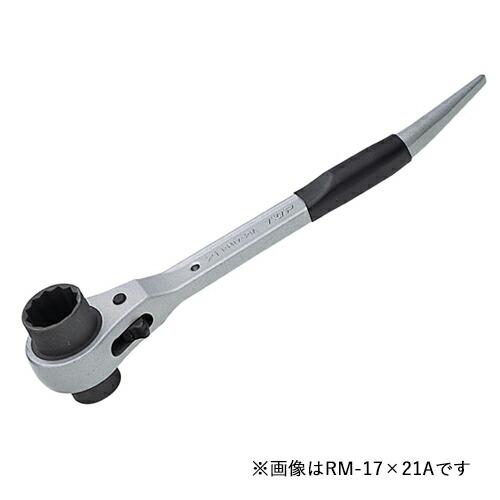 TOP/トップ工業 RM-19×24A アルミショートラチェットレンチ 19×24mm 