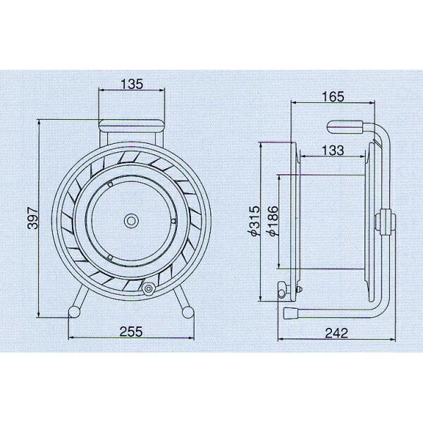 ハタヤリミテッド GT-50 電工ドラム 50m VCT2.0mm²×2心