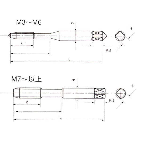 イシハシ精工/ISF SH050KS M5.0×0.8(3本組) (ISOネジ) ハンドタップ