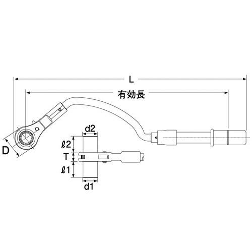 TOP/トップ工業 RM-24LYNT 水道本管用 弓形トルクレンチ(単能型)　24mm｜ai-dougu｜02