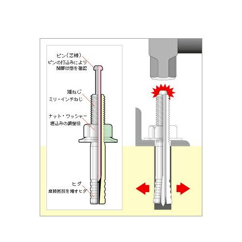 「猫がイキイキ」 ユニカ SC-1280 ルーティアンカーSCタイプ（ステンレス）　♂M12×全長80mm　30本入