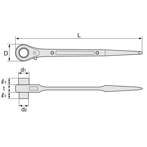 スーパーツール RN3032 両口ラチェットレンチ シノ付き 30×32mm : プロの工具専門店 愛道具館 - 通販 - Yahoo!ショッピング