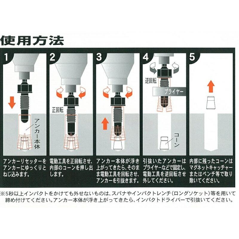 ユニカ ARS-48 アンカーリセッター 48CA/CAS専用 : プロの工具専門店