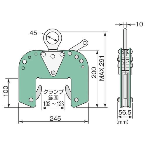 スーパーツール BLC200 木質梁専用吊クランプ ダブルカムタイプ