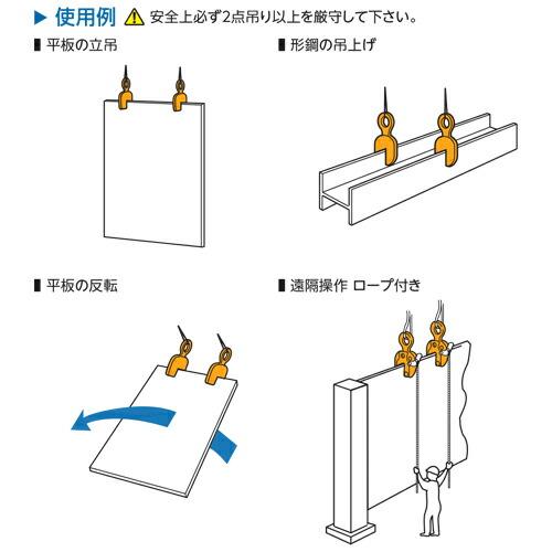 スーパーツール SVC1L 立吊クランプ(ロックレバー式) 1ton : プロの