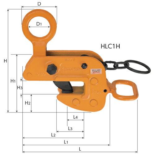スーパーツール HLC1H 横吊クランプ(ロックハンドル式) 1t : プロの