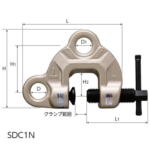 スーパーツール SDC1.5WN スクリューカムクランプ(ダブル・アイ型) 1.5