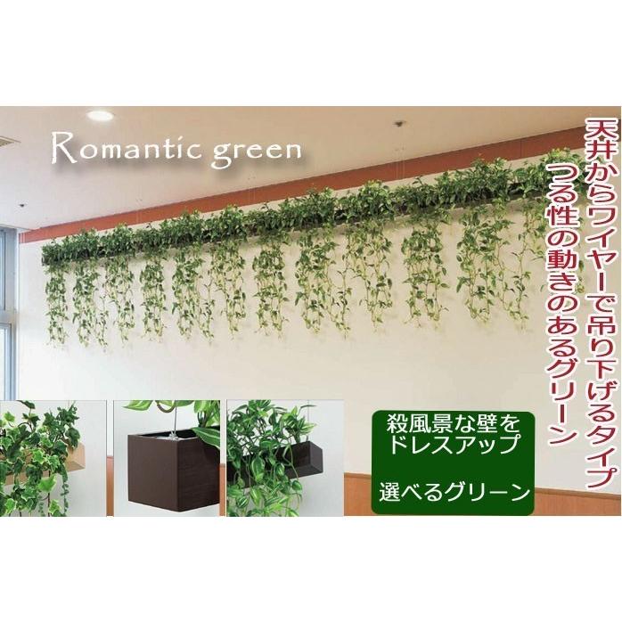壁面緑化 観葉植物  フェイク 吊り下げ ハンギンググリーン 幅60cm Aの画像