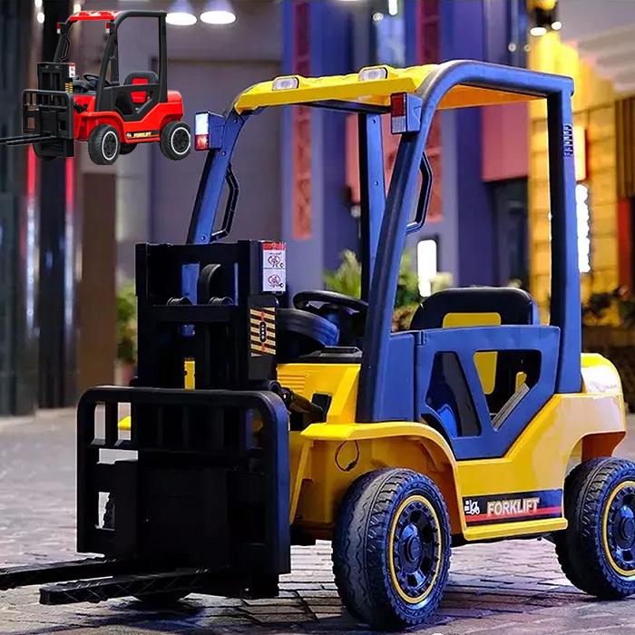 電動乗用カー 電動乗用車 乗用玩具 電動 フォークリフト おもちゃ 子供用 充電式 リフトs08 ハンドル操作 重機 物品 倉庫車両 働く 車 女の子 男の子