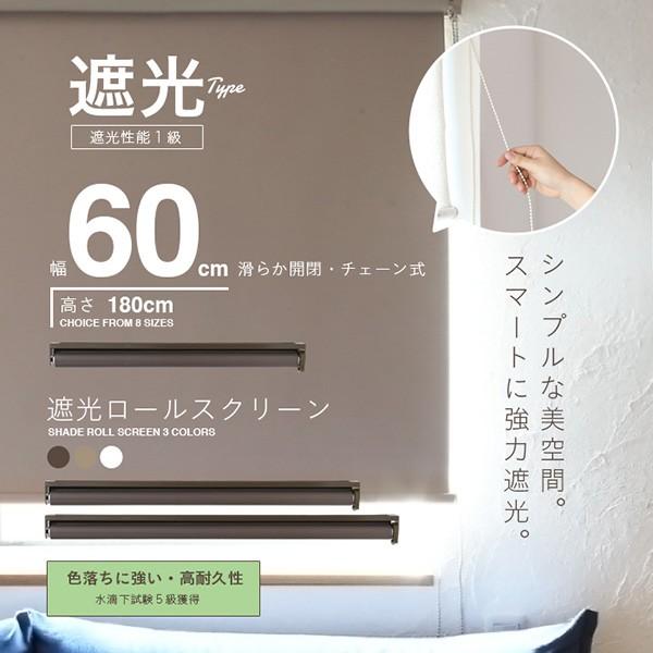 ロールスクリーン ロールカーテン ロールブラインド 幅60cm 遮光率