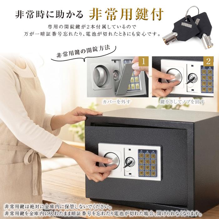 金庫 家庭用 小型 Sサイズ テンキー デジタル金庫 電子金庫 盗難防止