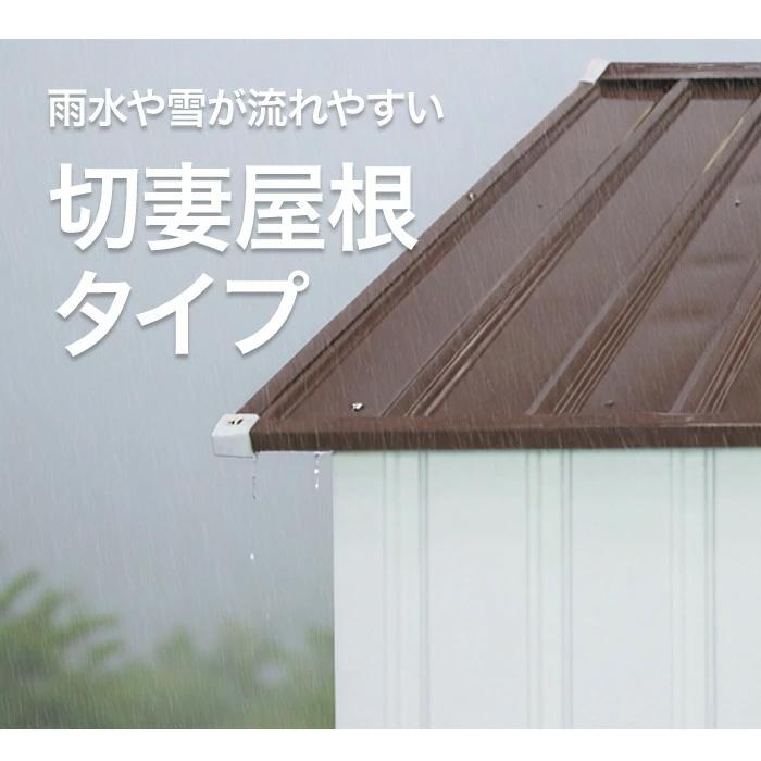 スチール物置 【中型】 配送条件限定商品 ダイマツ スチール物置 横型 IES-04