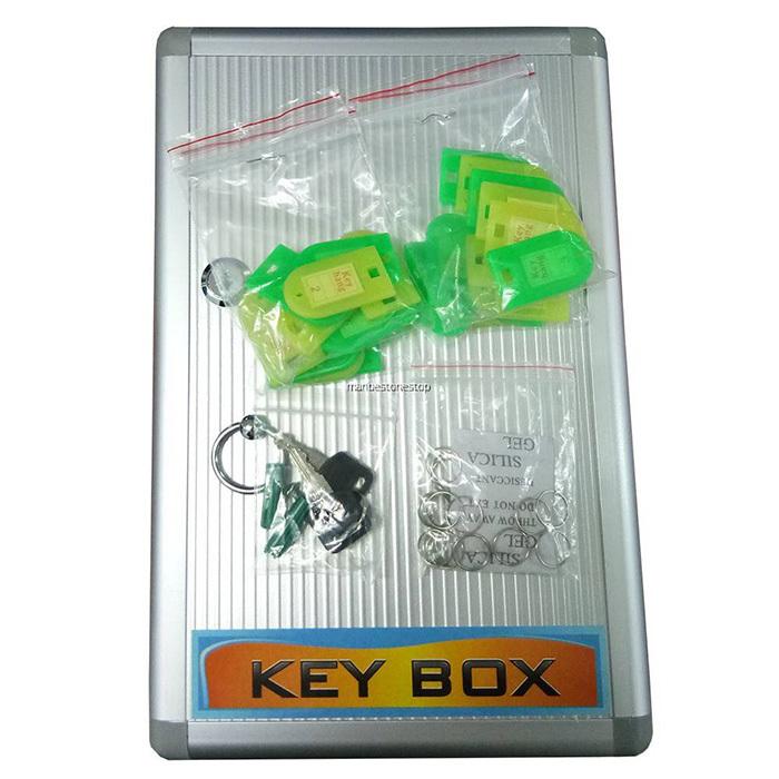 キーボックス 壁掛け 鍵付き 収納ボックス 24本 プレート付 左開き