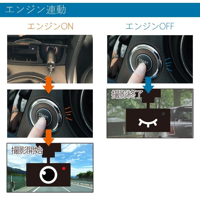 ドライブレコーダー 薄型 常時録画 FULL HD 車載カメラ ドラレコ カメラ 高画質 フルHD エンジン連動 動画 静止画 撮影 録画 コンパクト ###レコーダーK6000###｜ai-mshop｜06