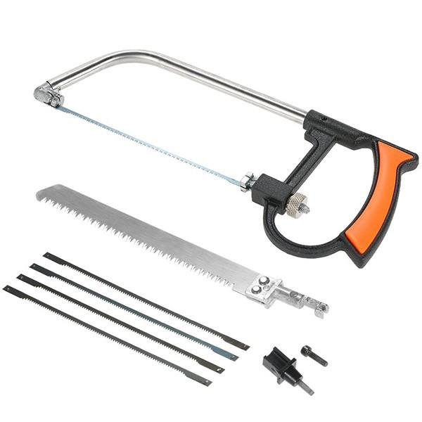 万能 のこぎり 8点 セット 手動 平のこ 糸のこ 糸鋸 替刃###ハンディ