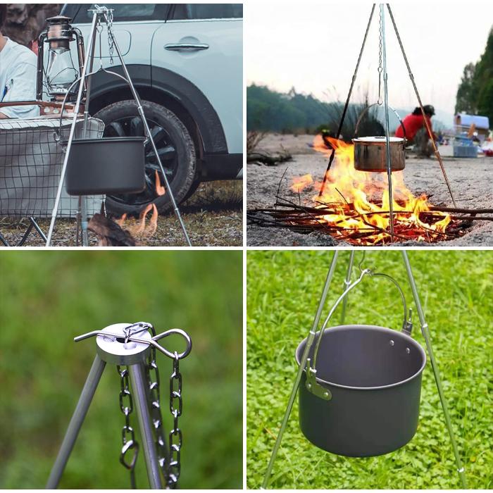 オンラインショップ 新品 トライポットリング 三脚 焚火 BBQ 調理 キャンプに 新品 トライポットリング 三脚 焚火 BBQ 調理 キャンプに