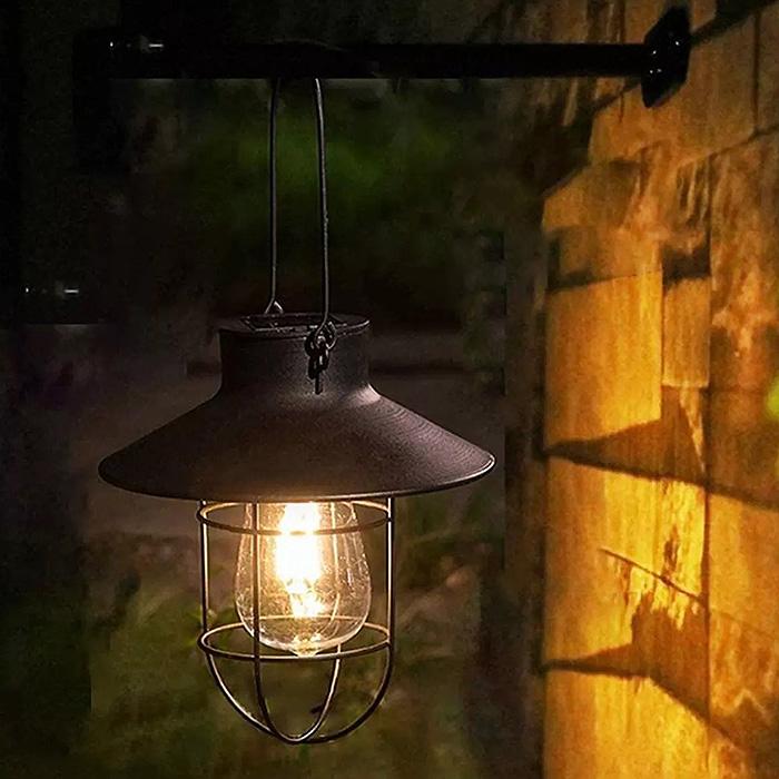 レトロランタン ソーラー 充電式 LED ランタン 吊り下げ レトロ
