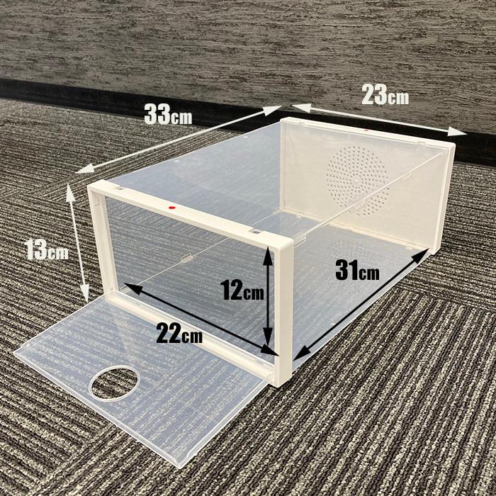 シューズボックス 6個セット クリアシューズケース 透明 硬質 シューズケース シューズラック 靴 収納 スリム 靴収納ボックス 積み重ね ###靴箱6PC-WH-1◆###｜ai-mshop｜10