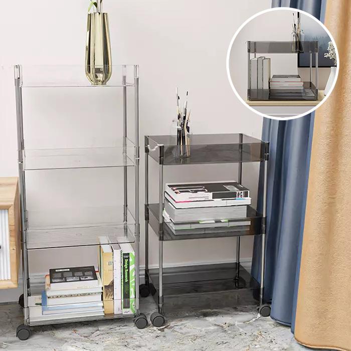 ワゴン 4段 キッチンワゴン クリアワゴン マルチワゴン