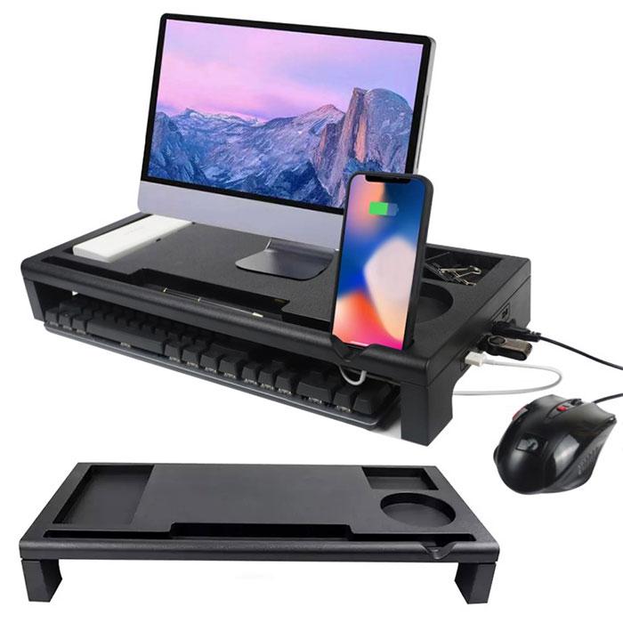 PCスタンド パソコン台 デスク 机 テーブル 作業台###ラックYZH-K8-BK