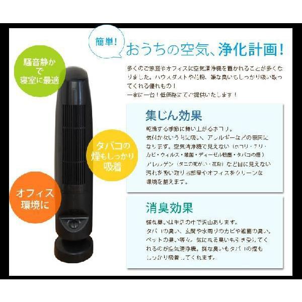 空気清浄機 スリムタワー型 黒 空気清浄機 スリム タワー型 ブレードフィルター搭載 フィルター